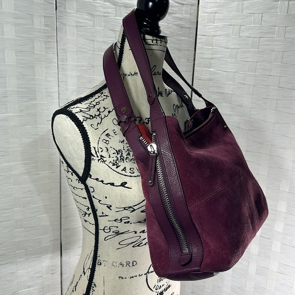 Tignanello Suede Shoulder Bag Purse - Picture 3 of 16